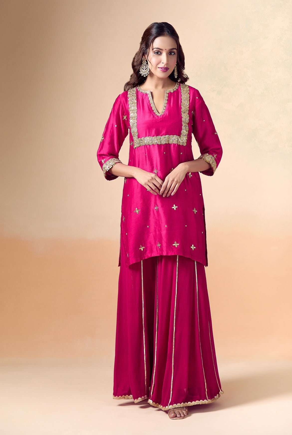 RANI PINK HEAVY SUIT SET