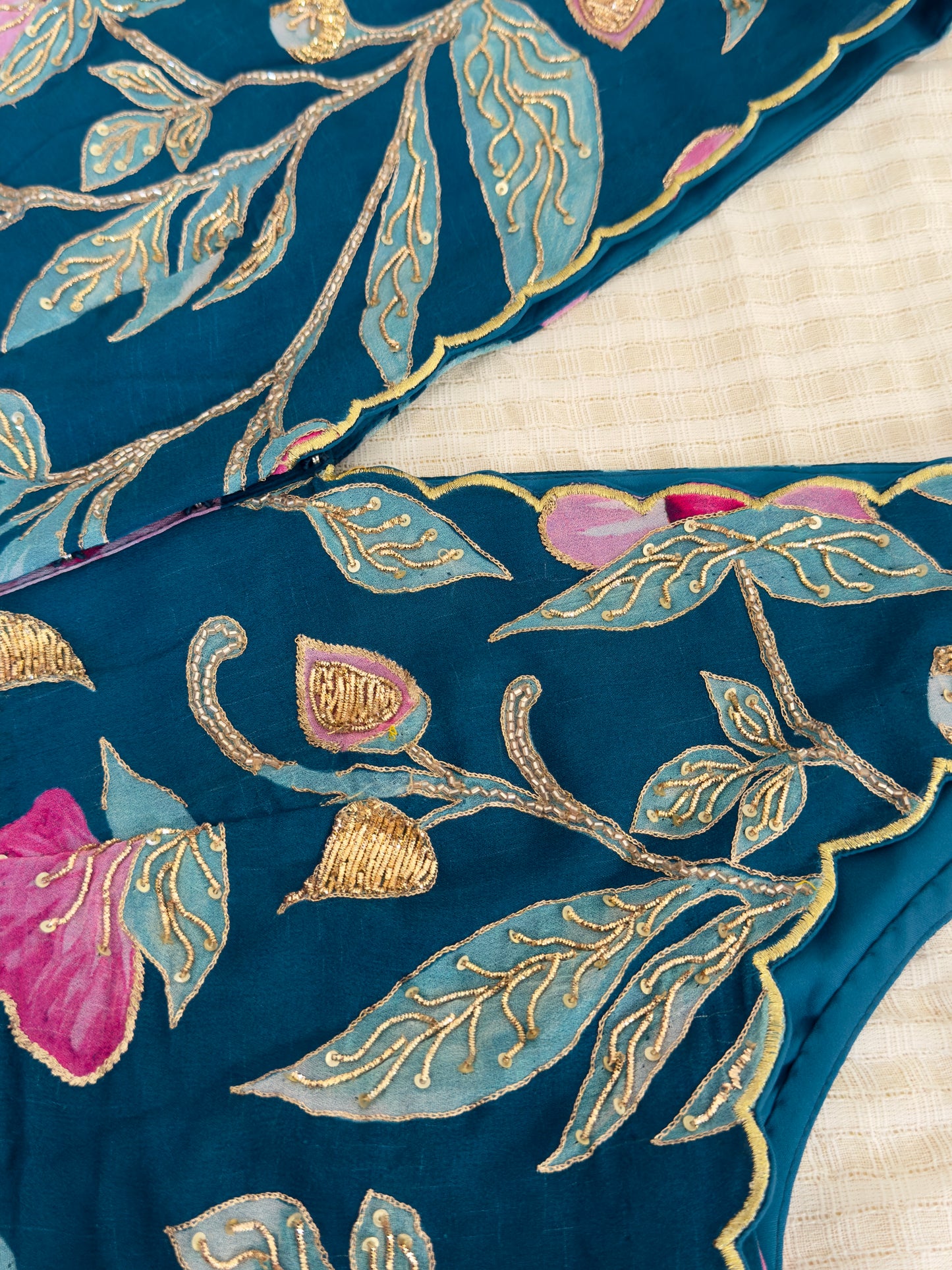BLUE FLORAL PRINTED LEHENGA