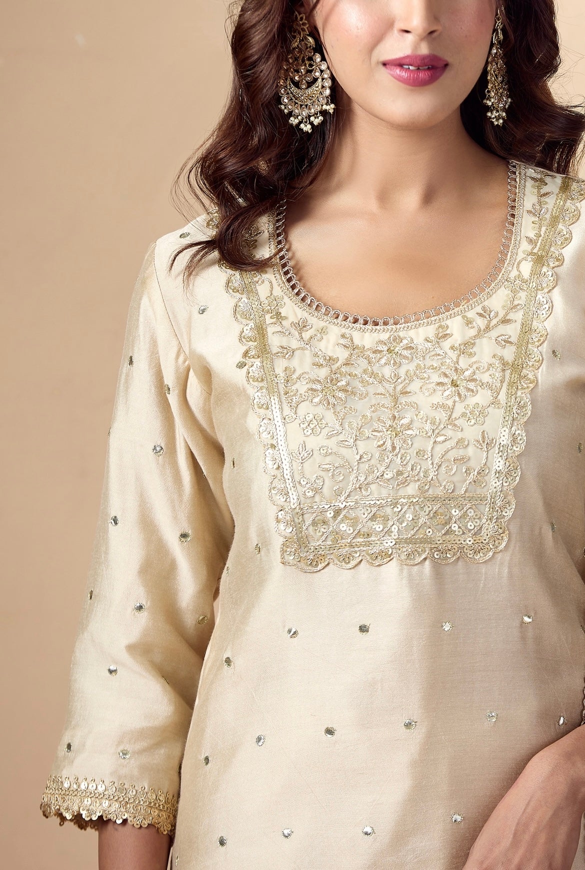 BEIGE HEAVY SUIT SET