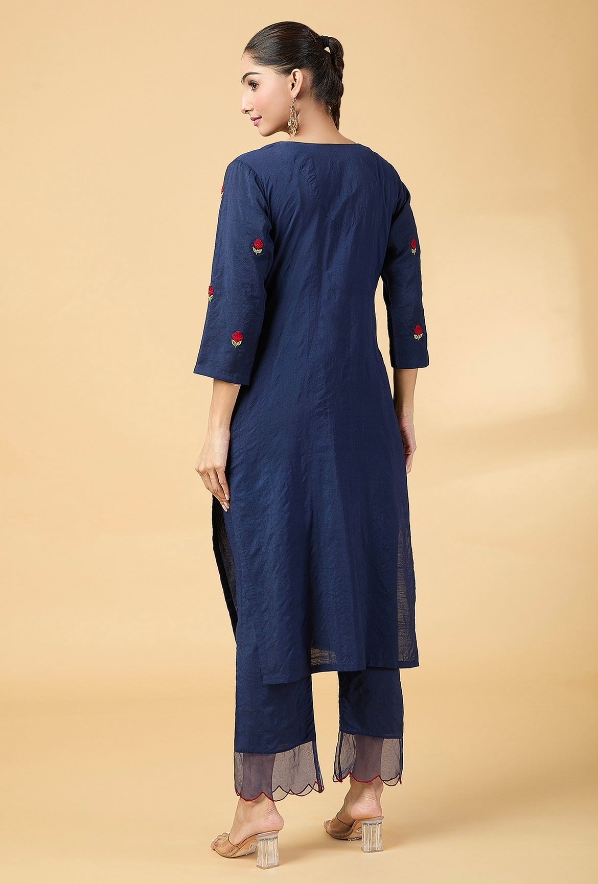 NAVY BLUE EMBRODIERED SUIT SET