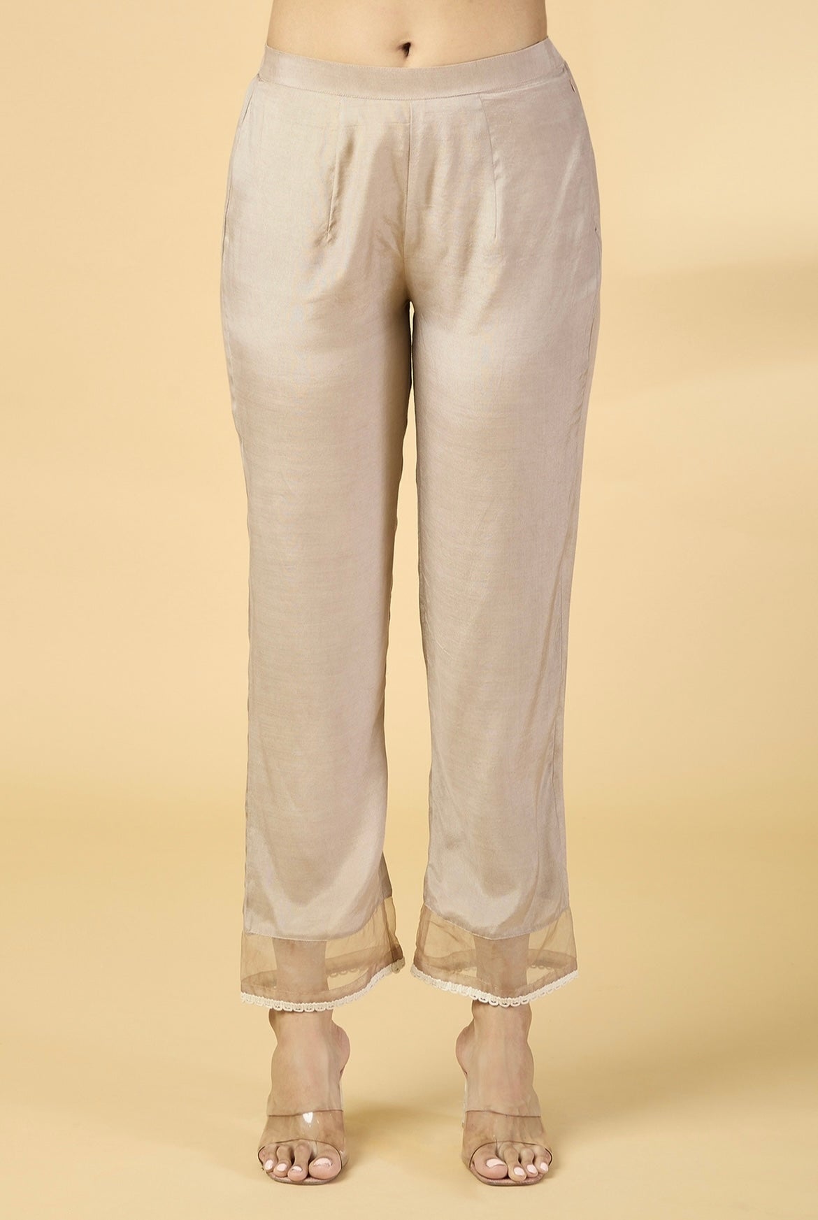 BEIGE EMBRODIERED SUIT SET
