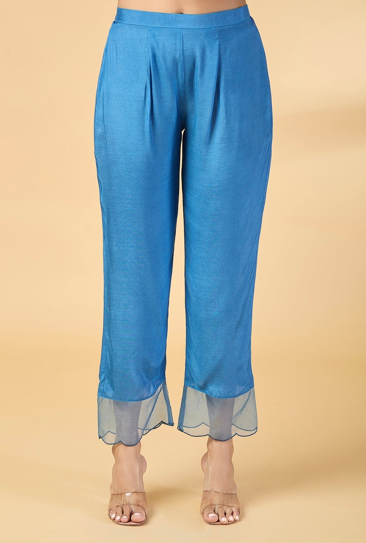 BLUE EMBRODIERED SUIT SET