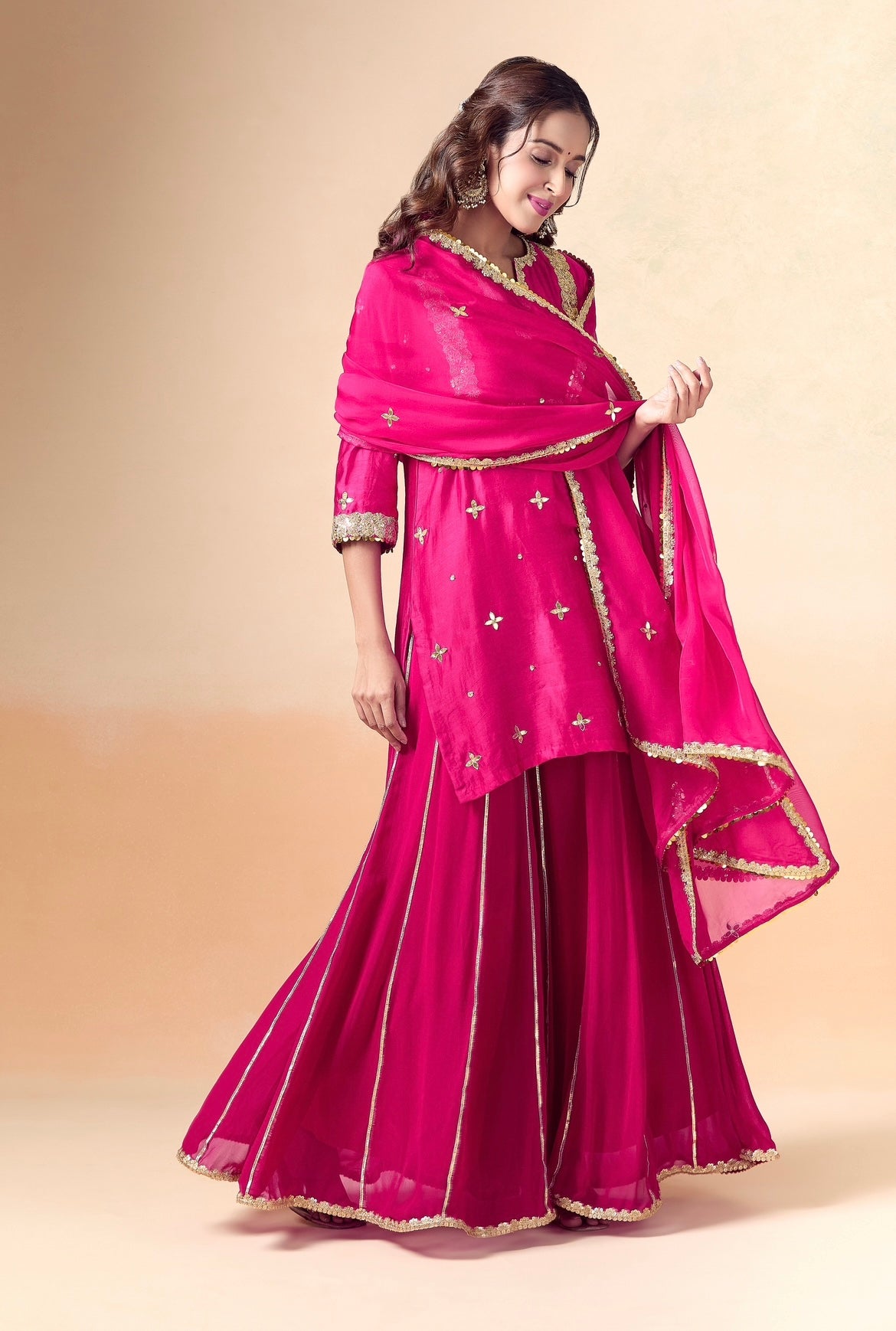 RANI PINK HEAVY SUIT SET