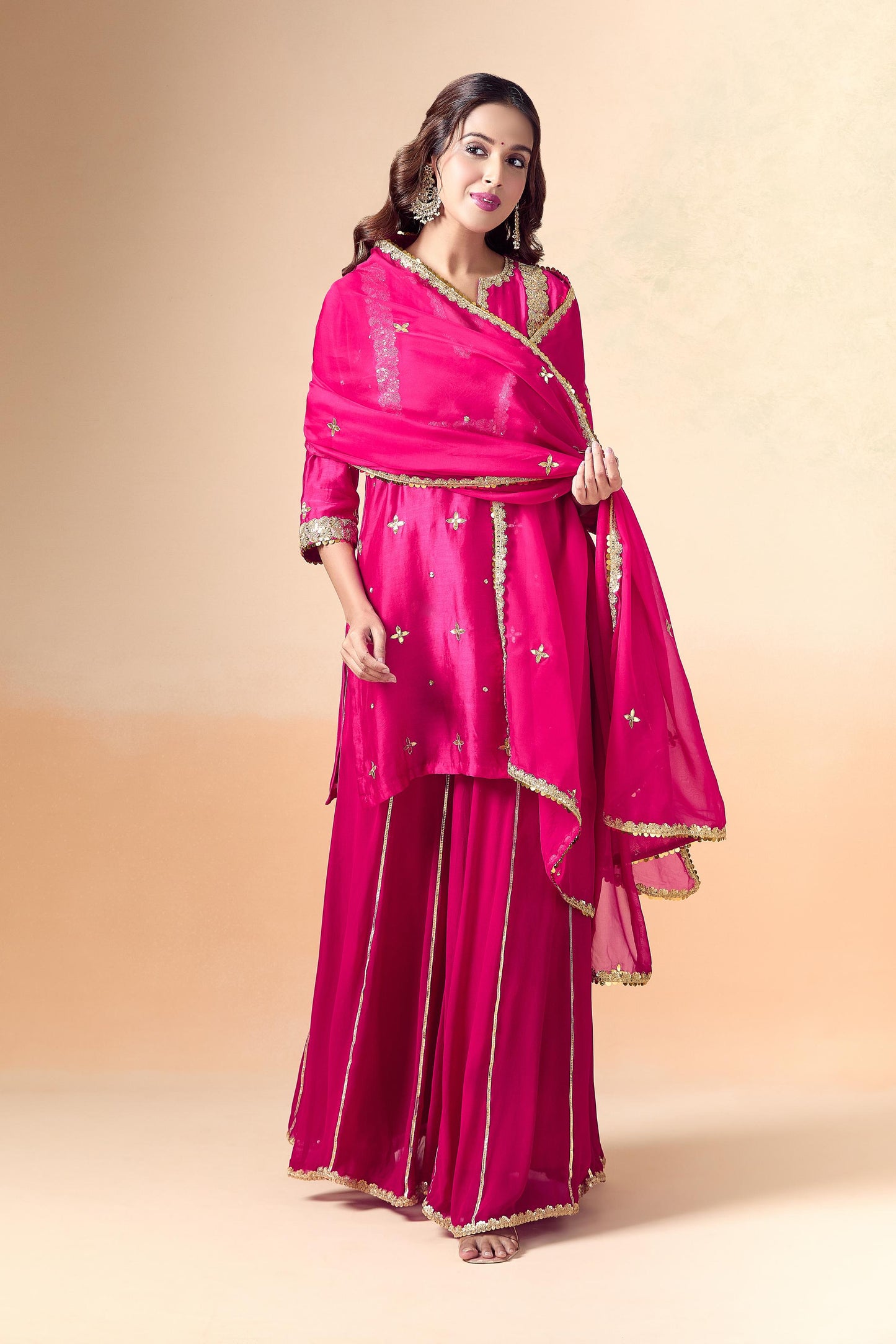 RANI PINK HEAVY SUIT SET