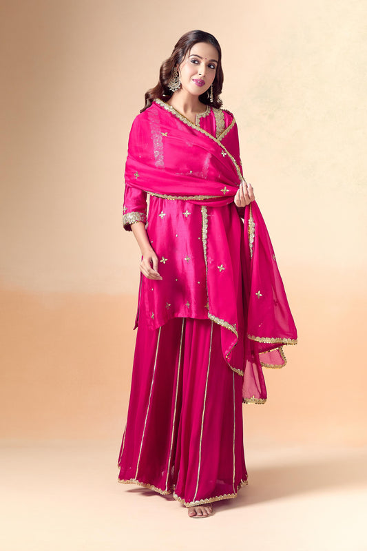 RANI PINK HEAVY SUIT SET