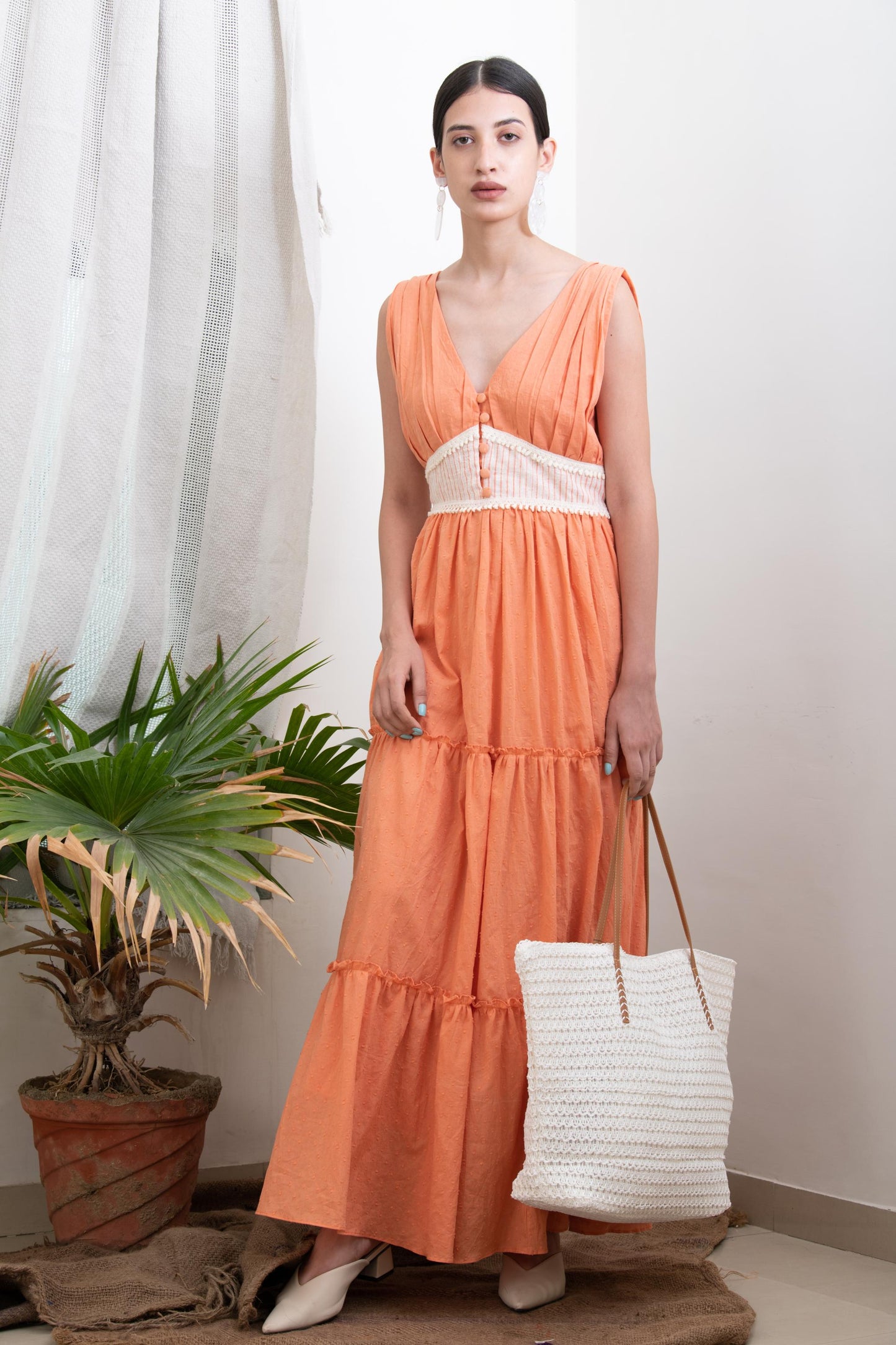 ORANGE MAXI DRESS