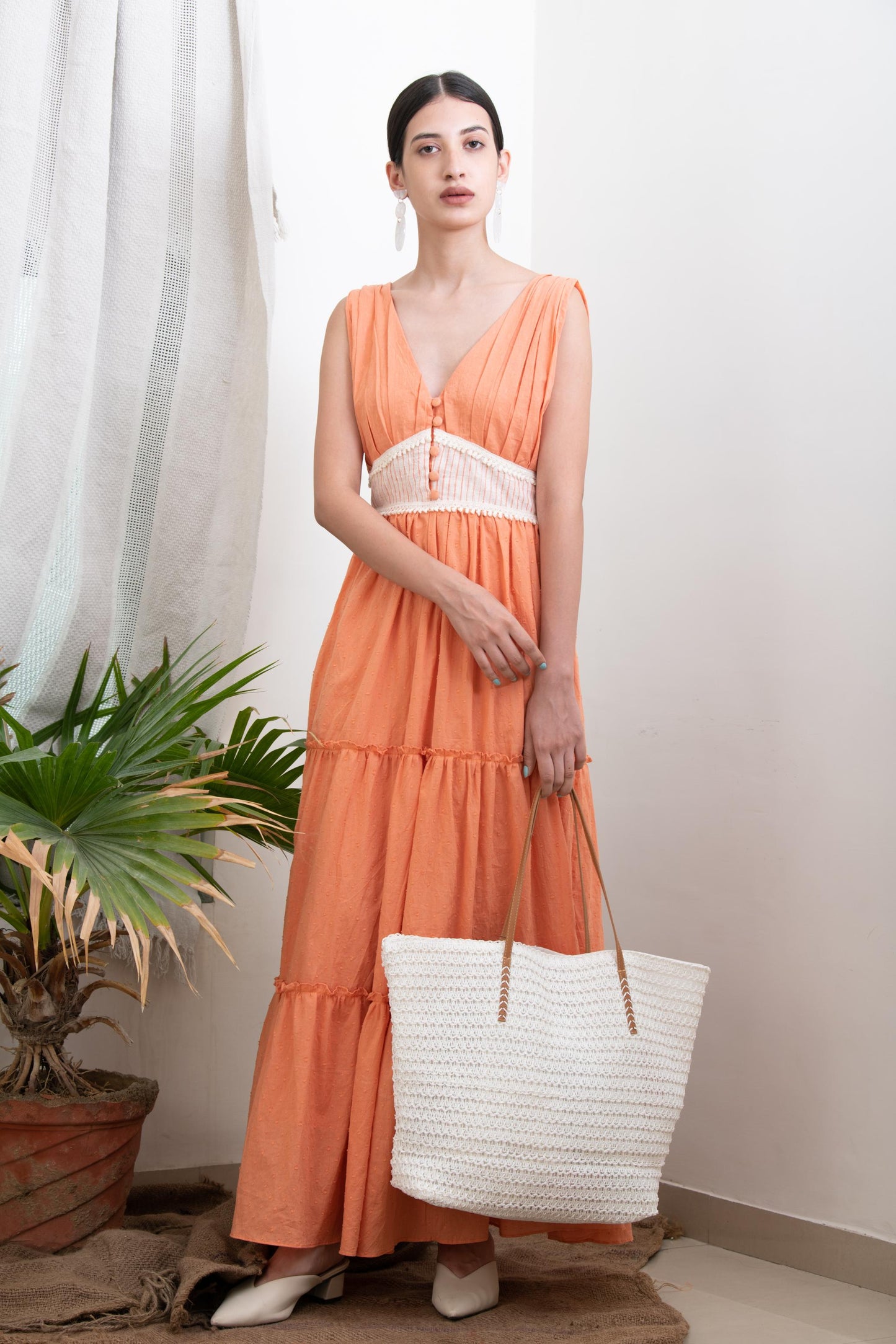 ORANGE MAXI DRESS