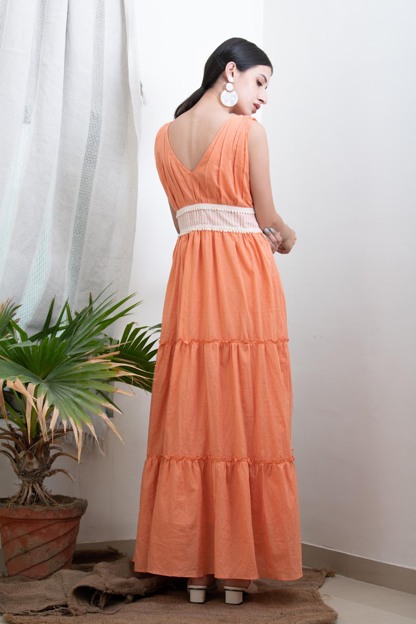 ORANGE MAXI DRESS