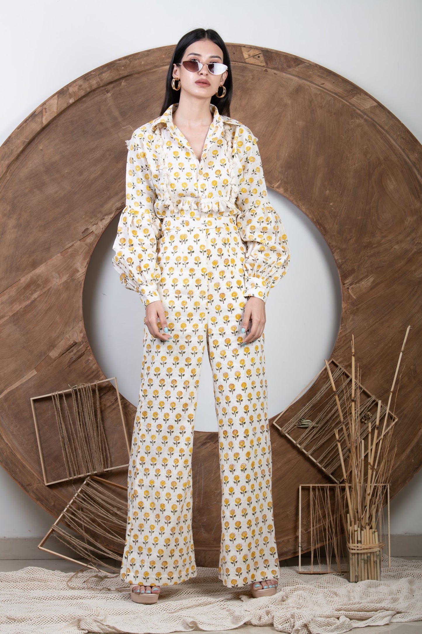 YELLOW PRINTED COORDS