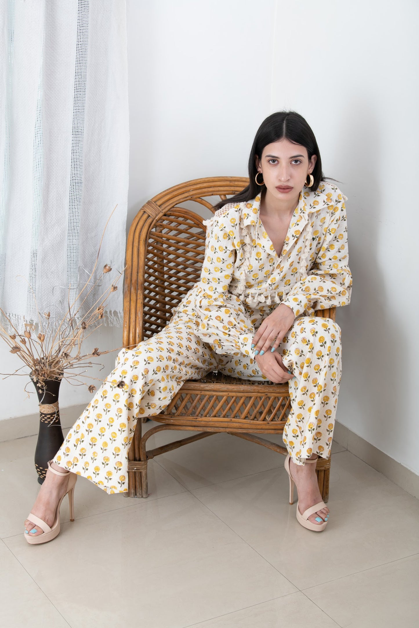 YELLOW PRINTED COORDS