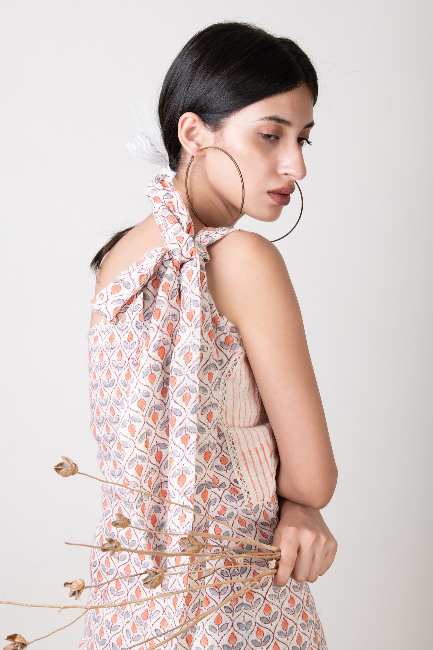 TIE UP PRINTED JUMPSUIT