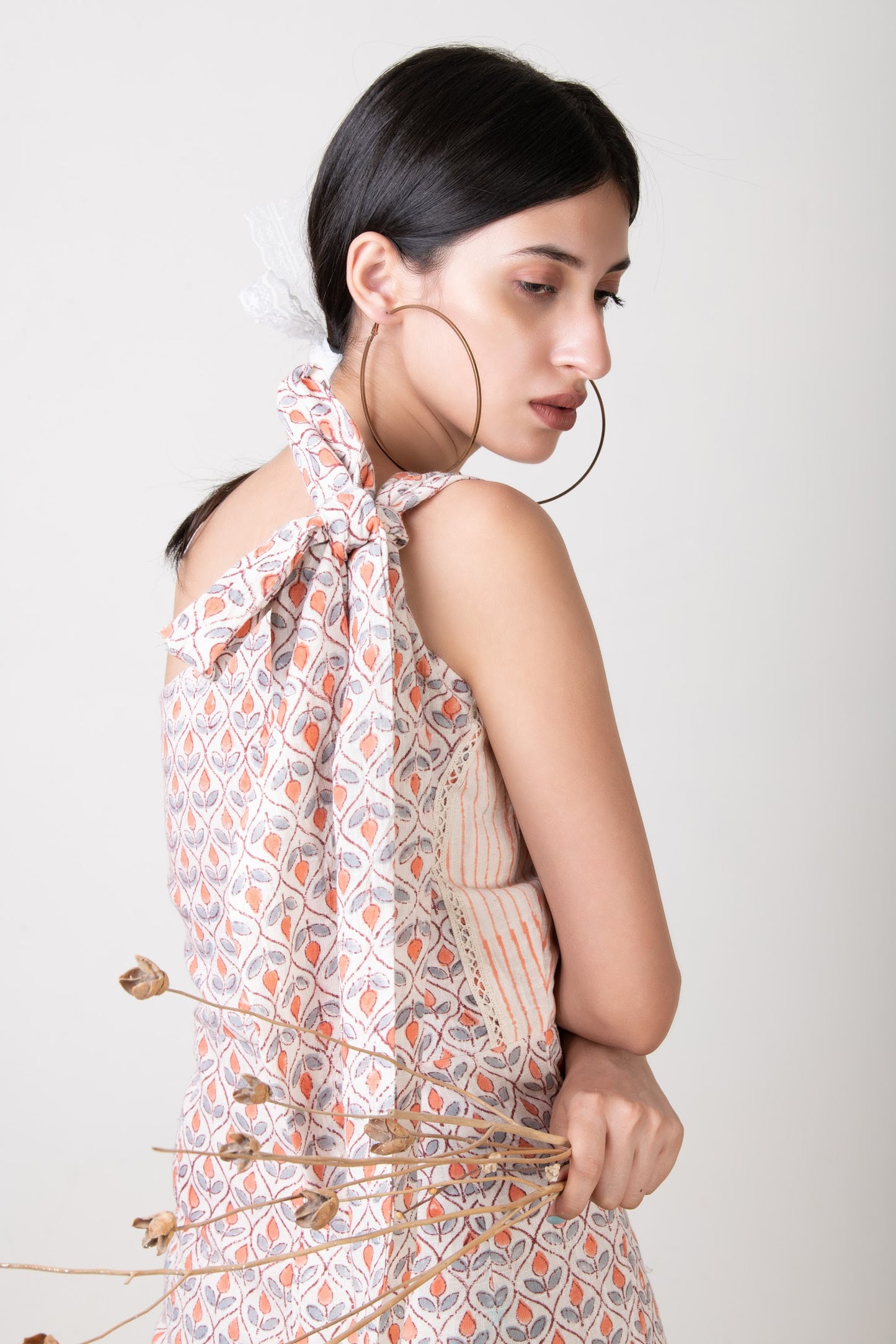 TIE UP PRINTED JUMPSUIT