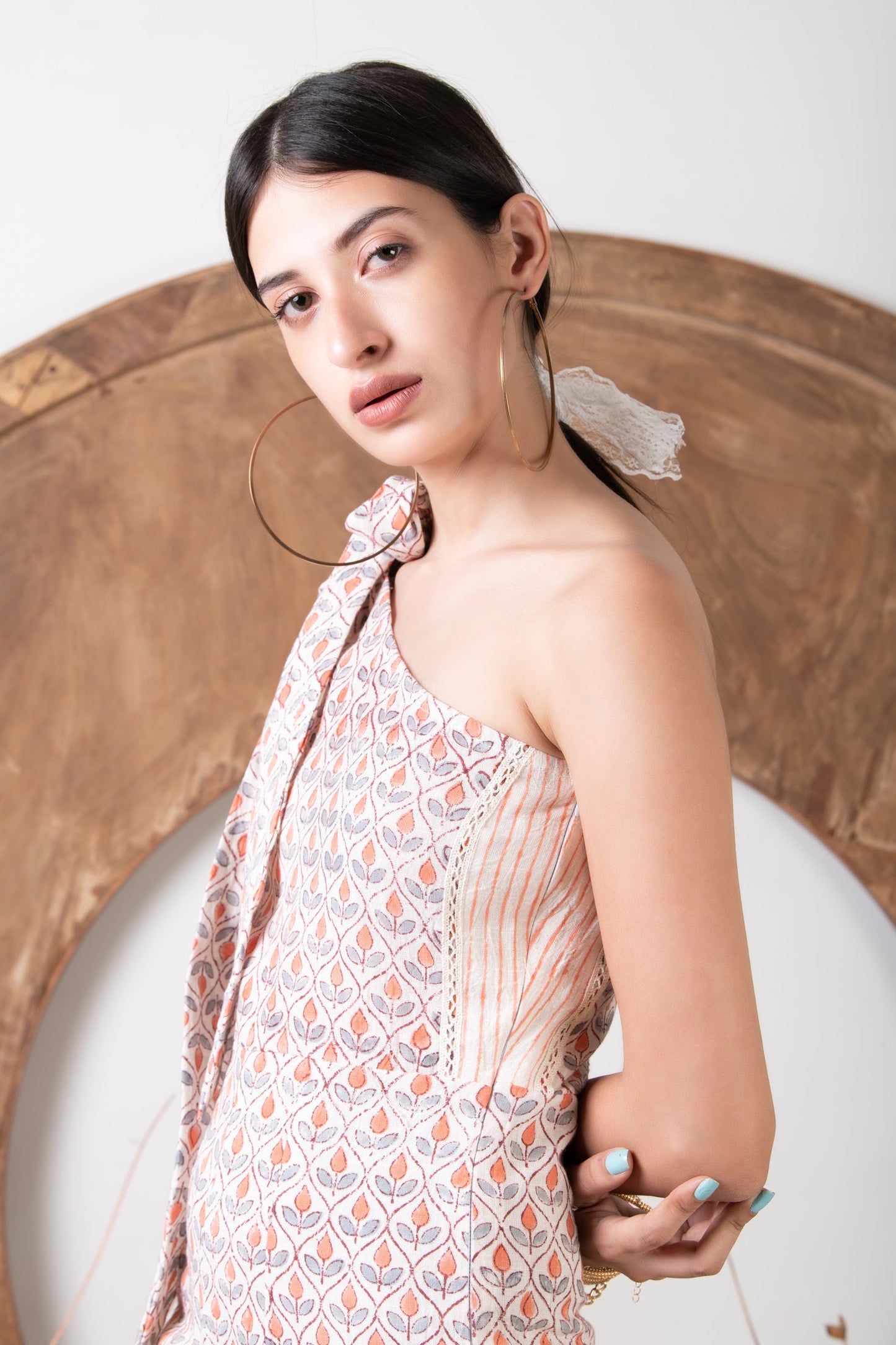 TIE UP PRINTED JUMPSUIT