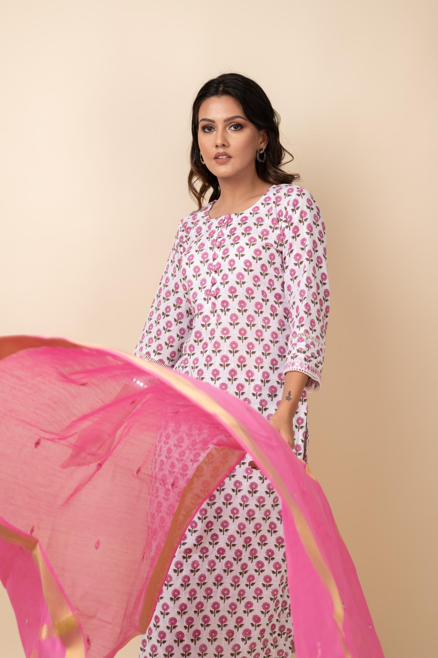 PINK BUTTI SUIT SET