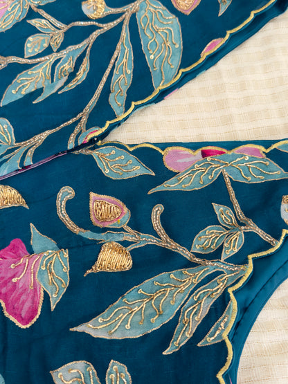 BLUE FLORAL PRINTED LEHENGA