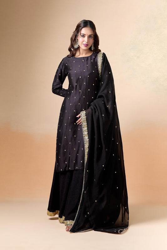BLACK HEAVY SUIT SET