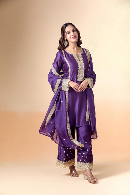 PURPLE HEAVY SUIT SET