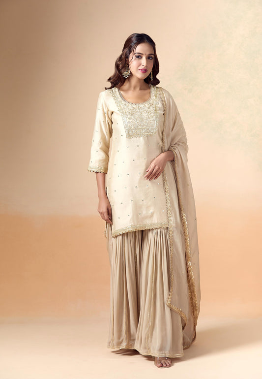 BEIGE HEAVY SUIT SET