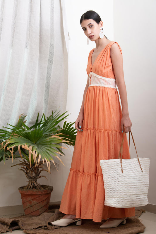 ORANGE MAXI DRESS